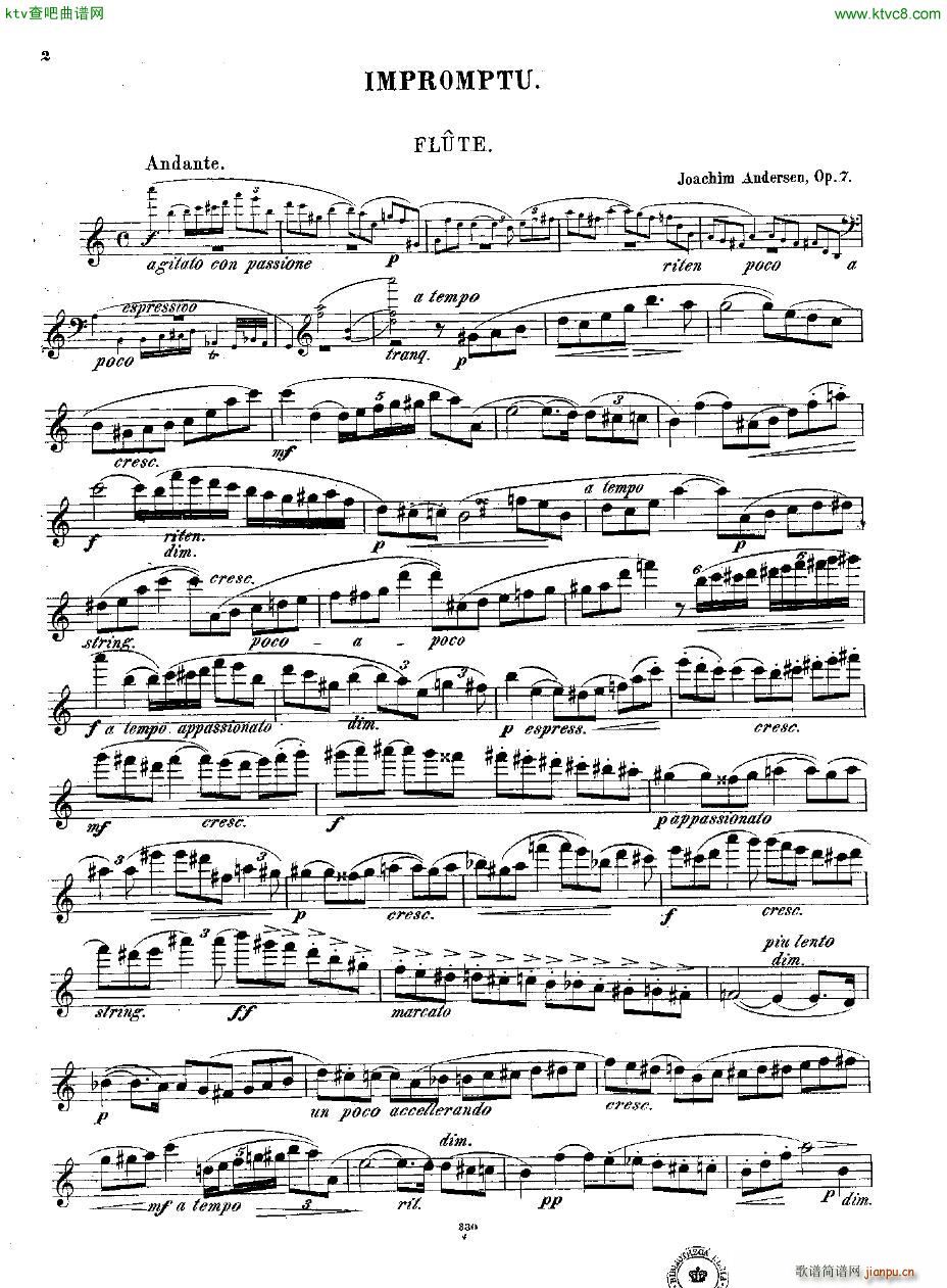 Andersen op 7 Impromptu fl pno()8