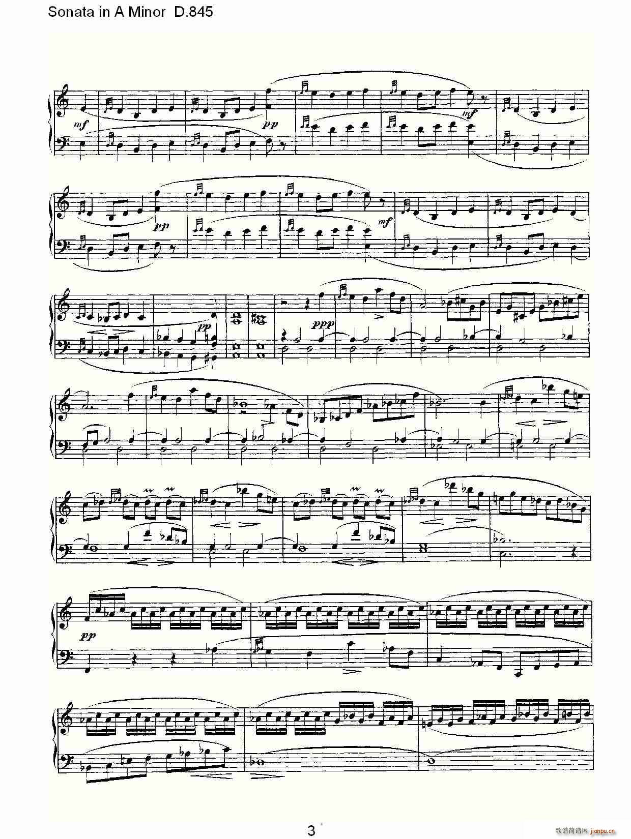 Sonata in A Minor D.845(ʮּ)3
