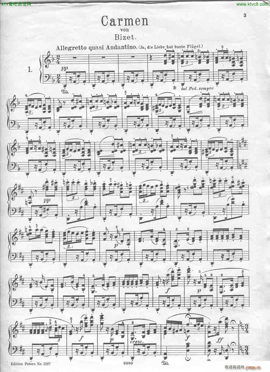 Bizet Carmen themes ed peters()1