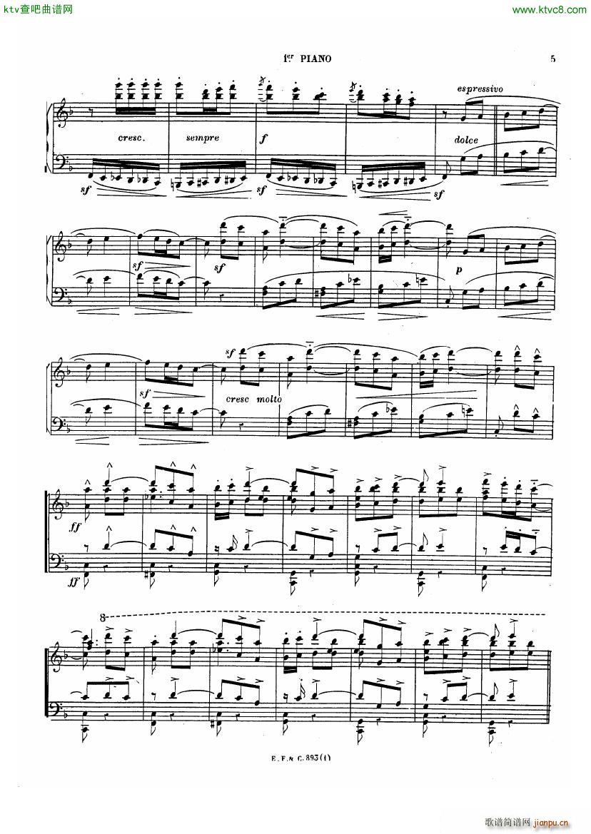 Chabrier Espana for two pianos()5