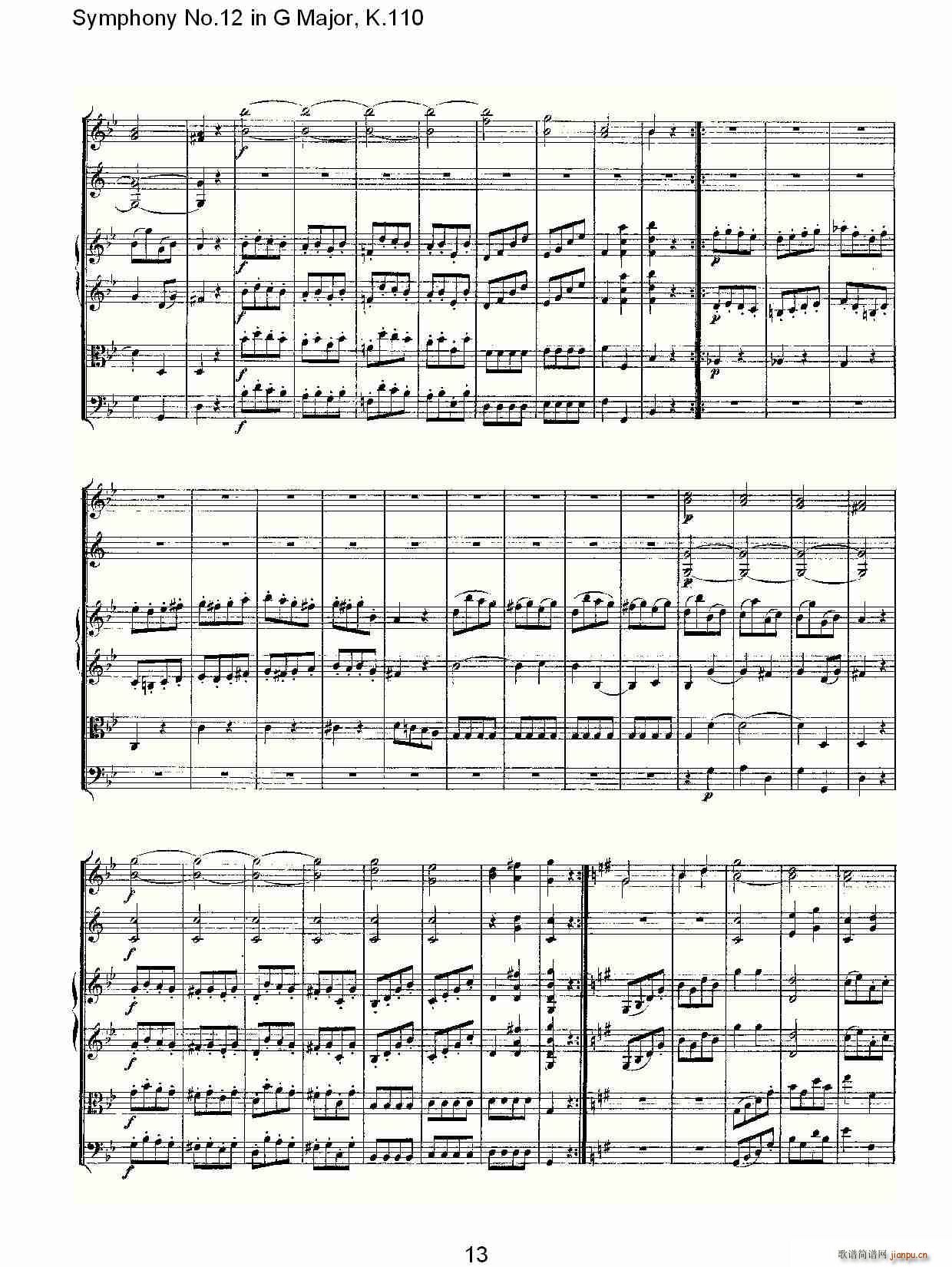 Symphony No.12 in G Major, K.110(ʮּ)13
