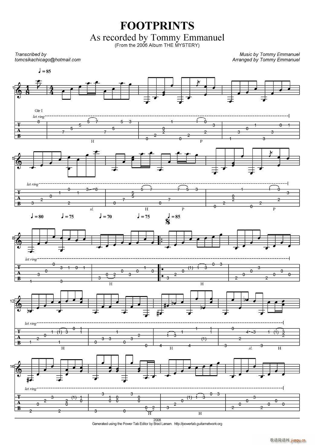 tommy emmanuel footprints ָ()1