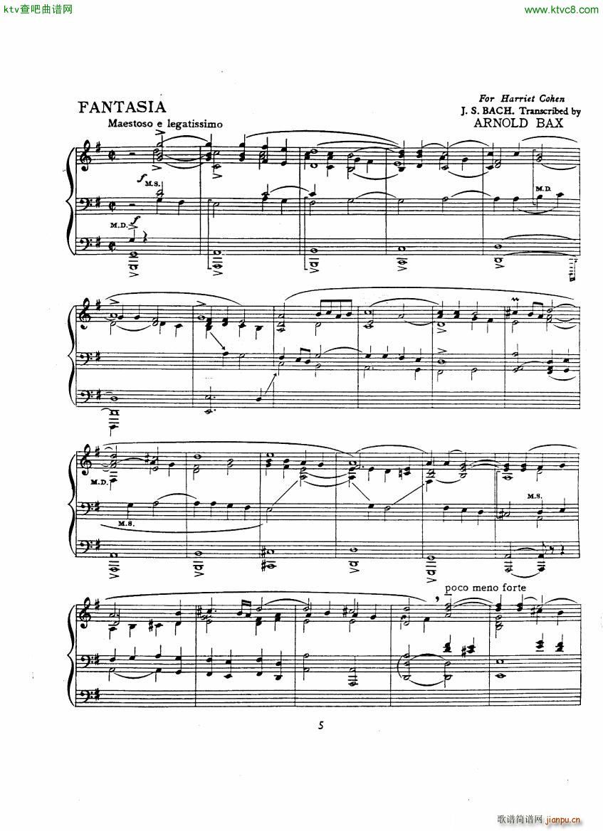 Bach JS A transcription book for Harriet Cohen()7