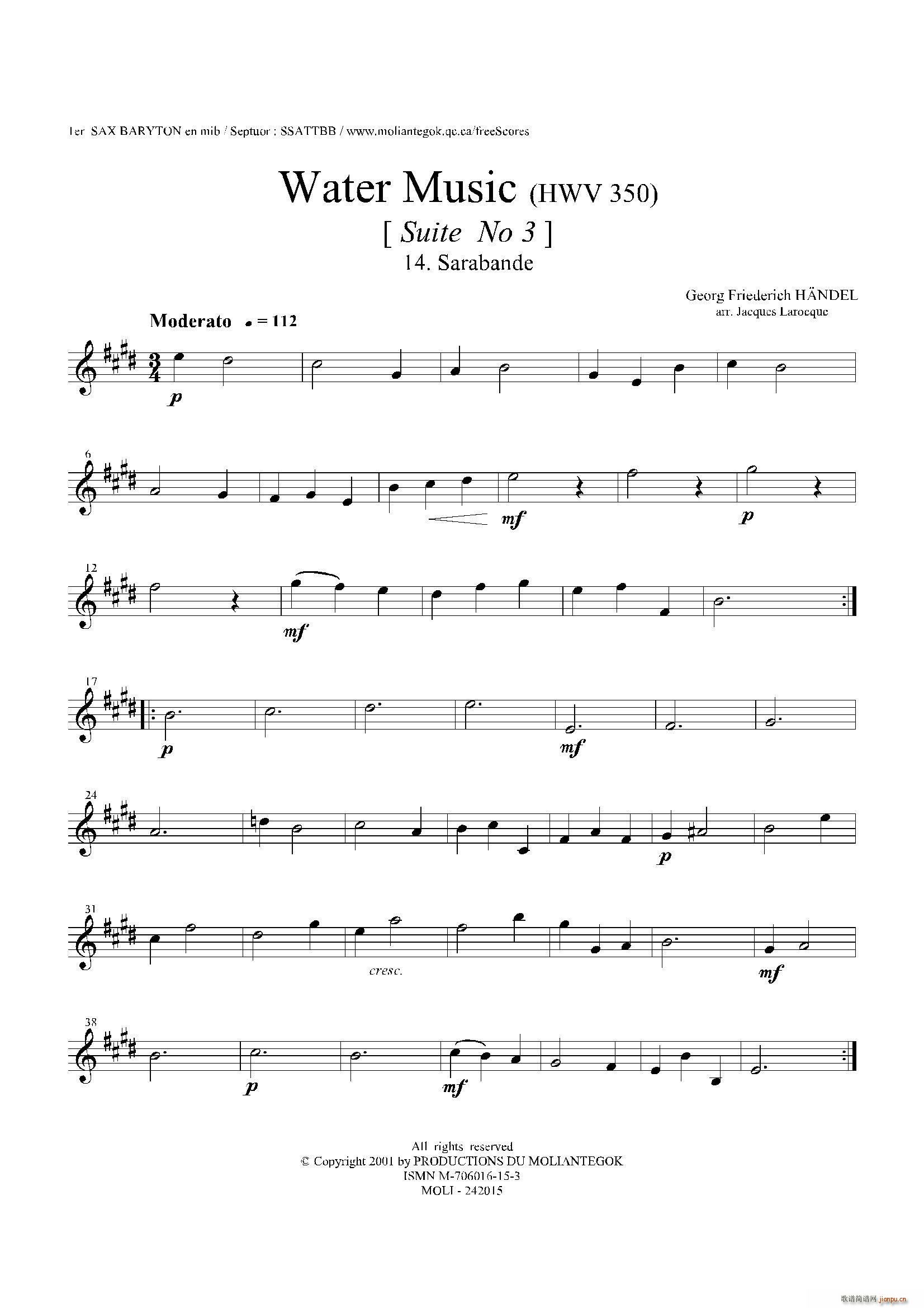 Water Music HWV 350 No 3 һϵ˹(ʮּ)1