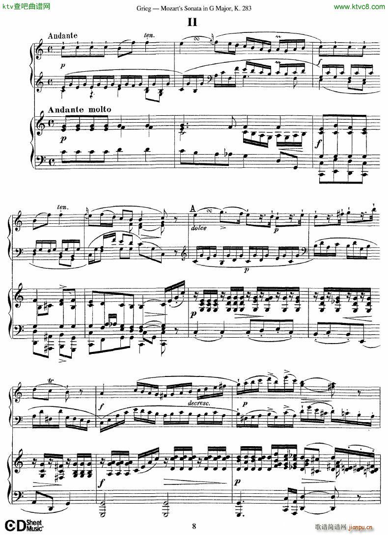 Grieg Sonata K 582 Mozart 2nd Piano Grieg()8