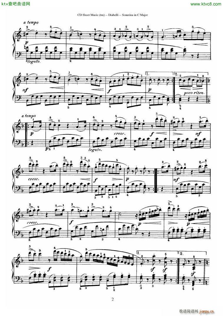 Diabelli Sonatinas Op 151 No 1 4 23P()7