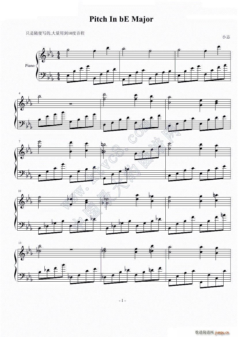 Pitch In bE Major()1