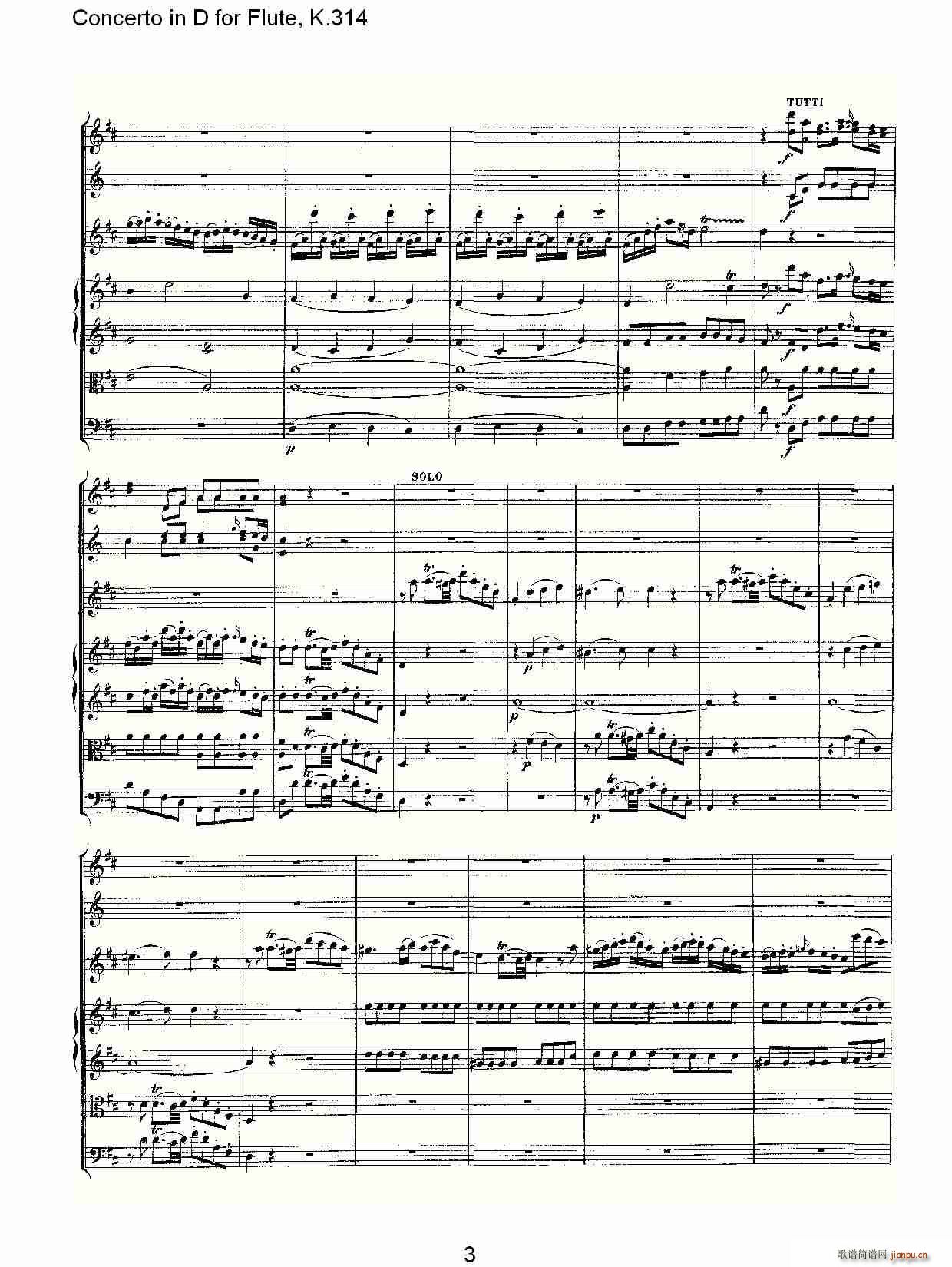 Concerto in D for Flute, K.314()3