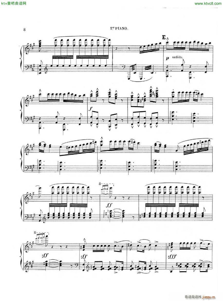 Chaminade Cecil La Sevillane for 2 pianos 4 hands()8
