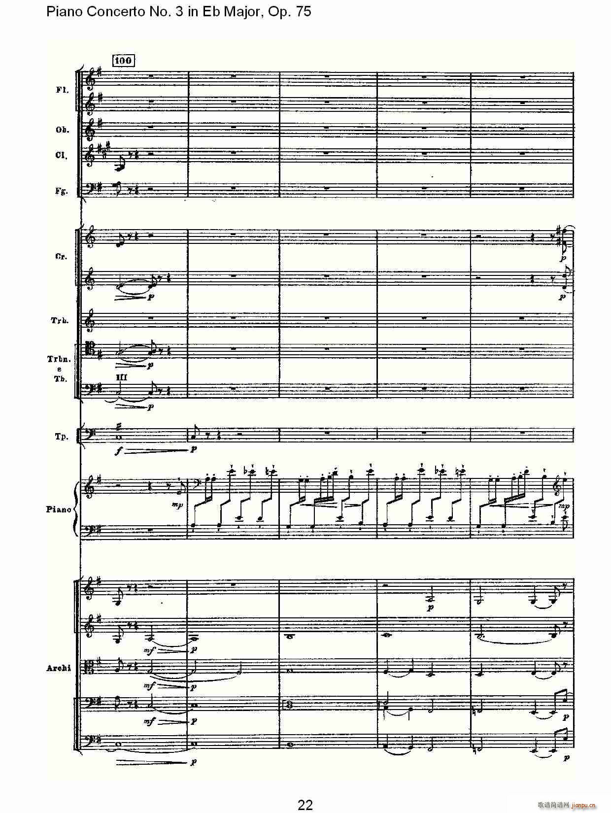 Piano Concerto No.3 in Eb Major,Op.75()22