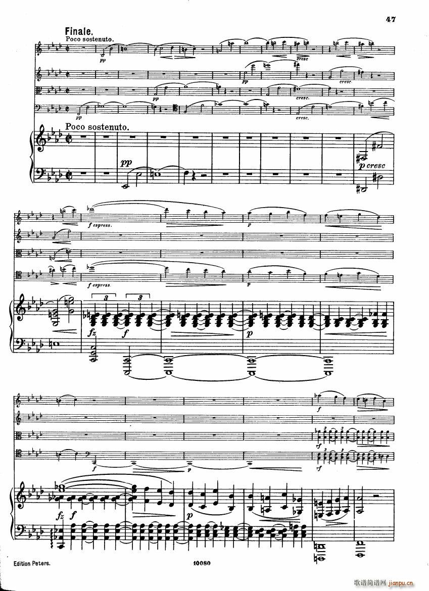 Brahms op 34 Piano Quintet f minor score ()5