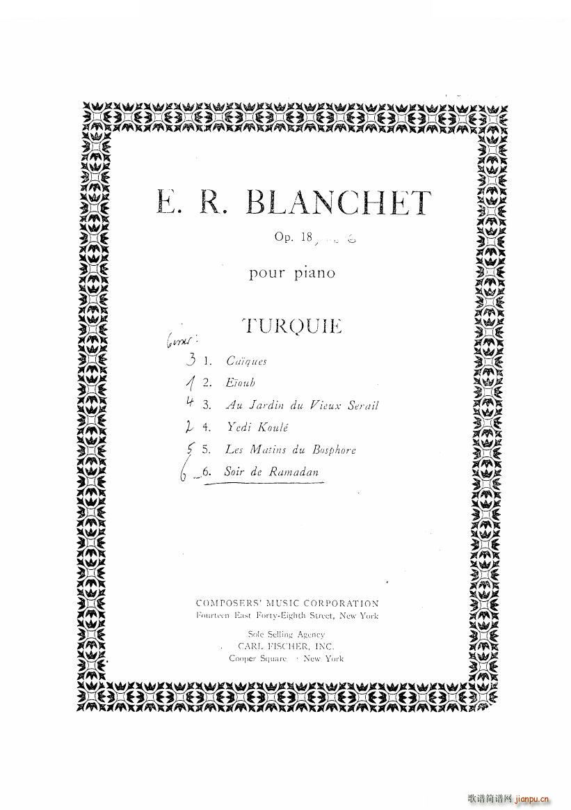 Blanchet Op 18 Turquie Op 18 Turquie(ʮּ)31