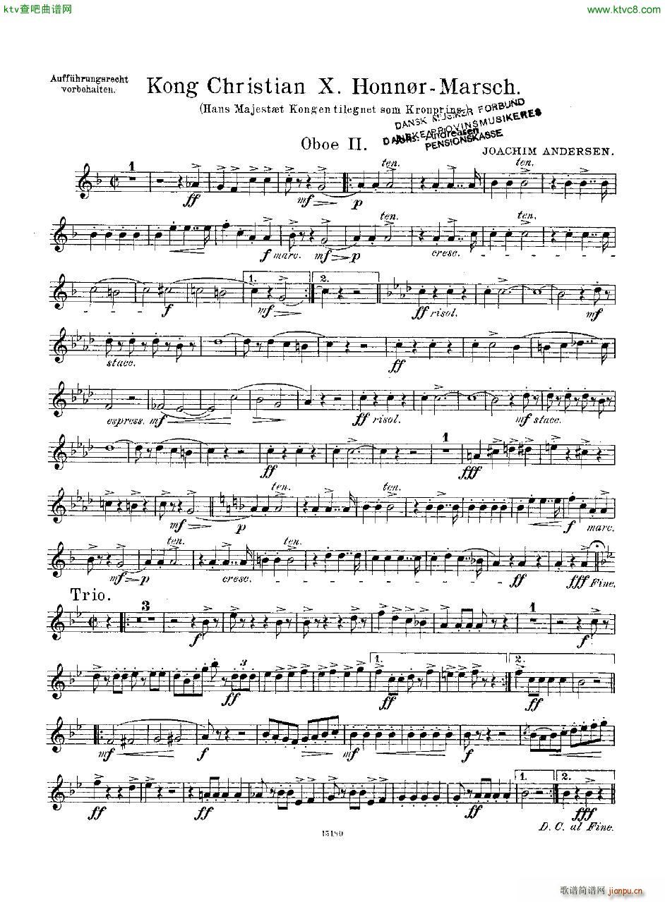 Andersen Kong Christian X Honn rmarsch orch()13
