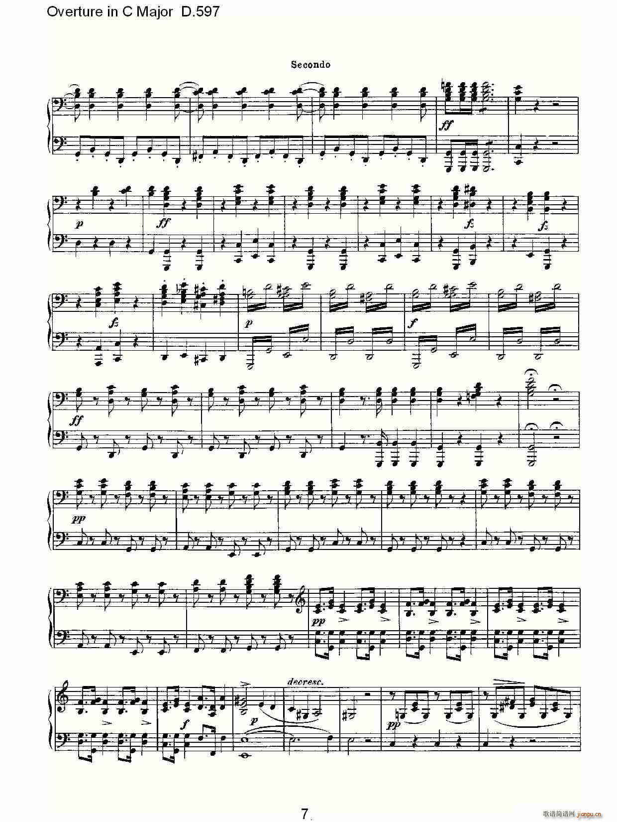 Overture in C Major D.597(ʮּ)7