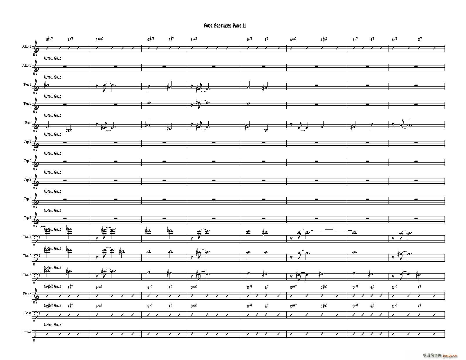 Four Brothers Big Band score()11