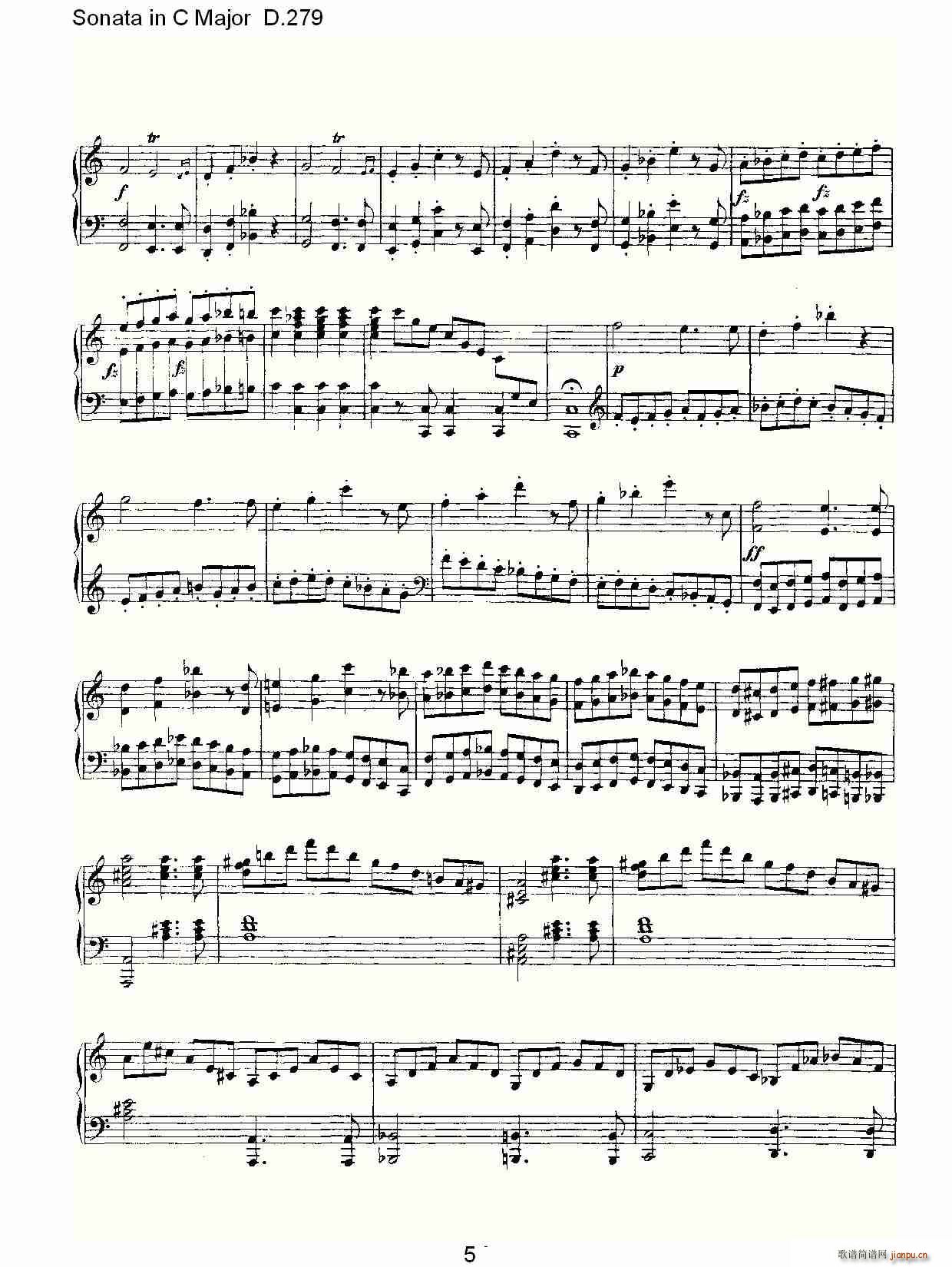Sonata in C Major D.279(ʮּ)5