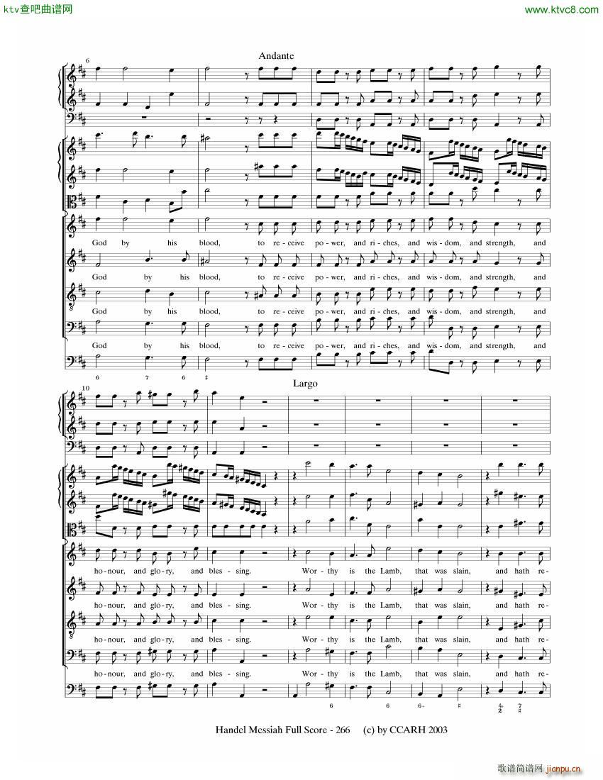 G F Handel Messiah Open Score ()25