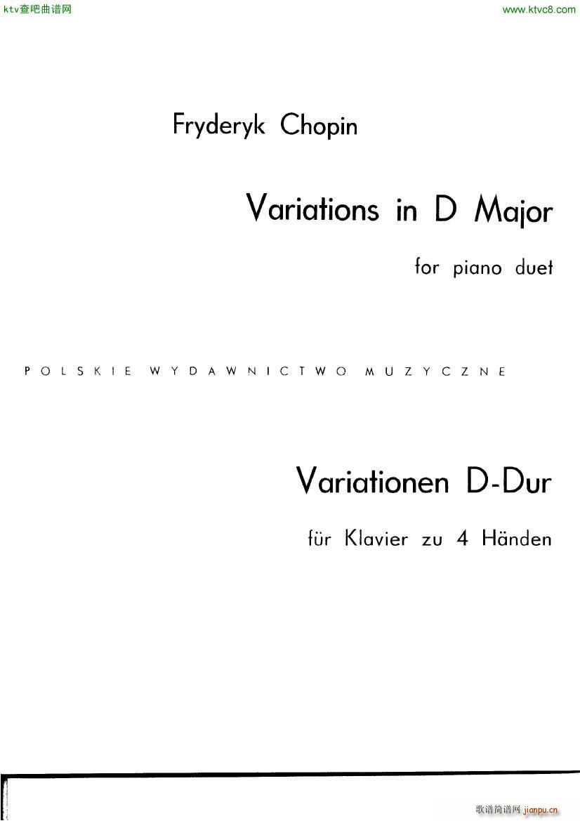 Chopin ekier variations in D()1