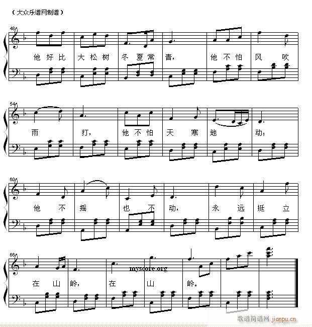 革命人永远是年轻歌曲钢琴伴奏