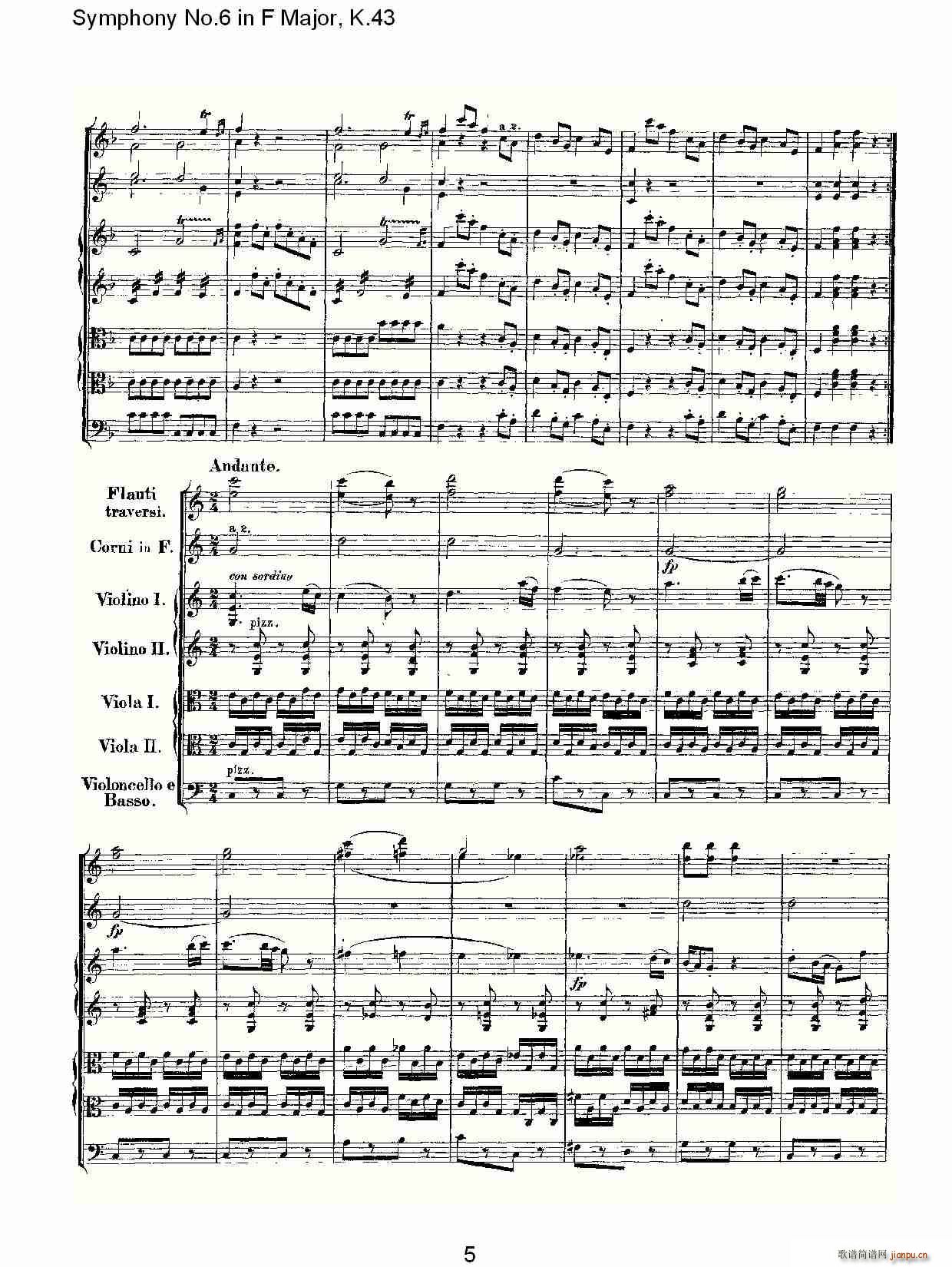 Symphony No.6 in F Major, K.43(ʮּ)6