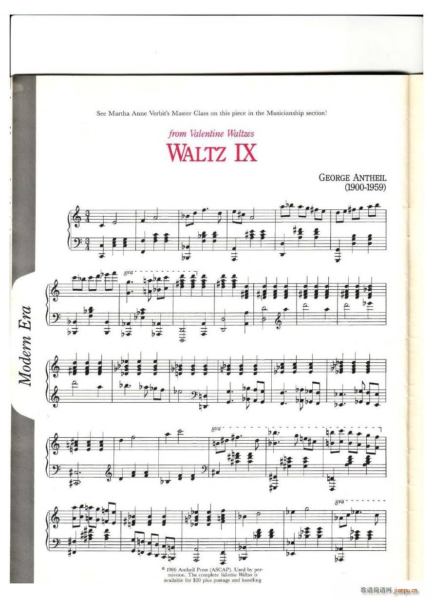 Antheil Waltz IX Waltz IX(ʮּ)1