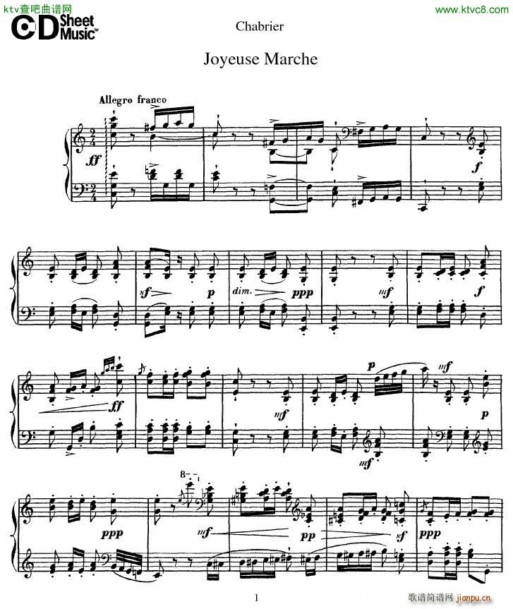 Chabrier Joyeuse Marche()1