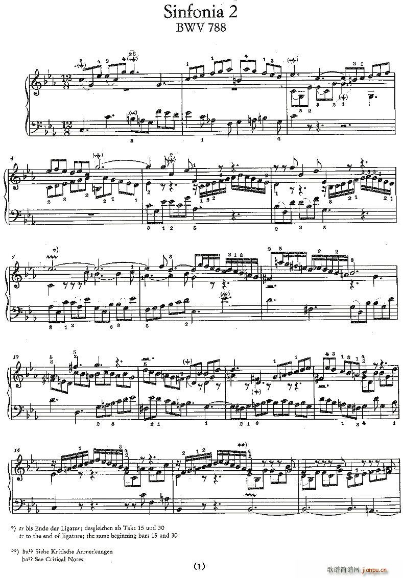 Sinfonia 2 BWV-788(ʮּ)1