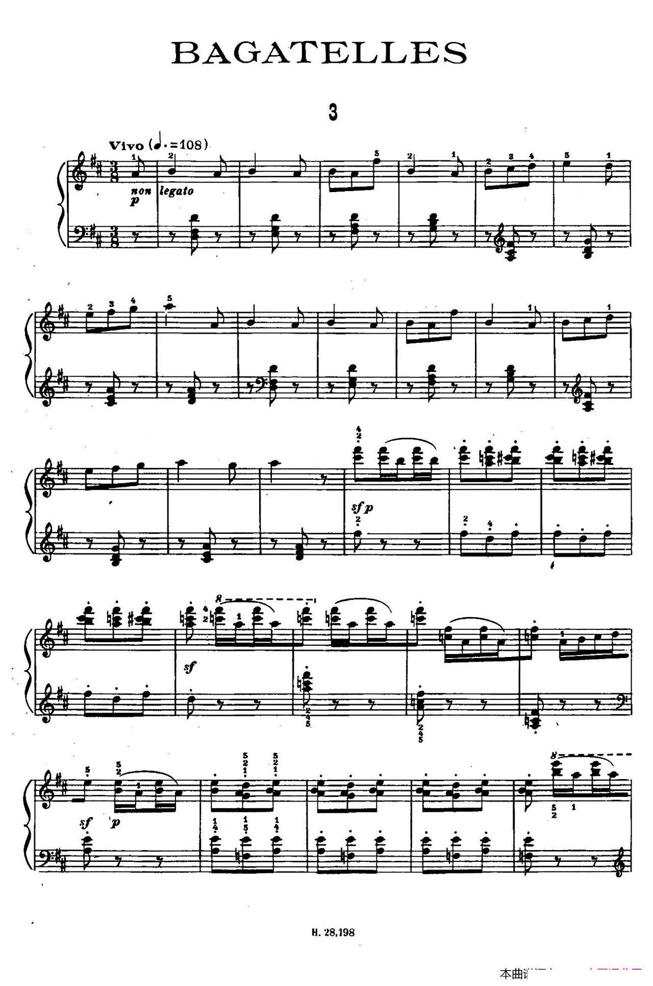 Ten Bagatelles Op 5 10СƷ 3 D(ʮּ)1