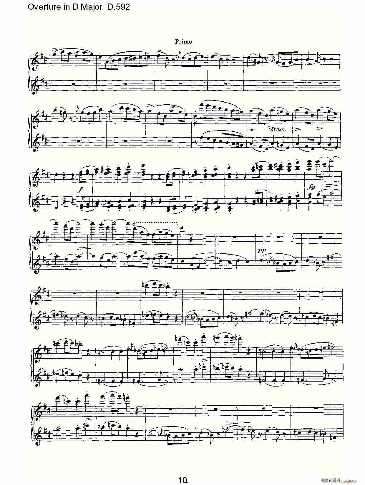 Overture in D Major D.592(ʮּ)10
