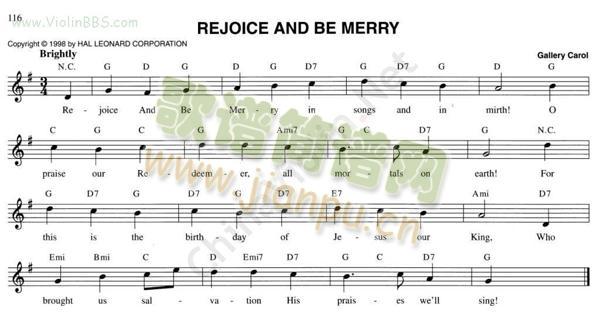 Rejoice and be Merry简谱