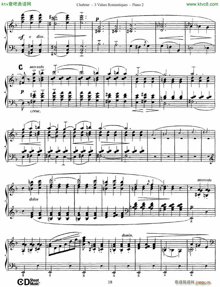 Chabrier 3 Valses Romantiques Piano 2()18