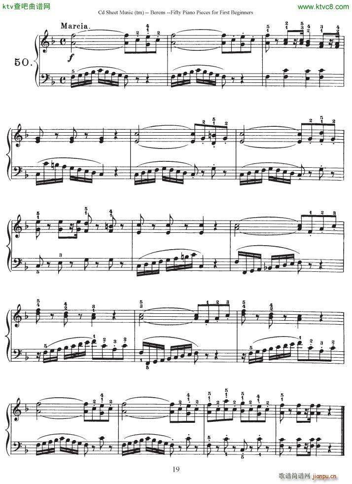Berens op 70 50 Piano Pieces for Beginners()19