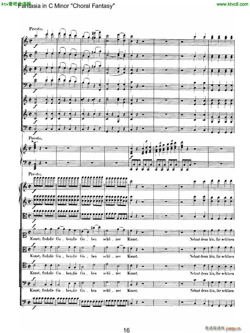 Beethoven op 80 Choral Fantasy ()1