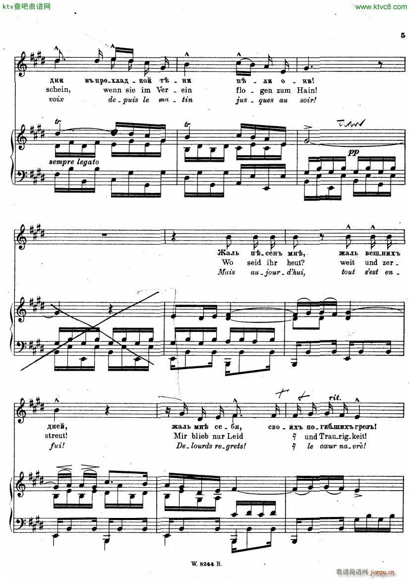 Chopin Tristesse Op 10 No 3 Vce pno()3