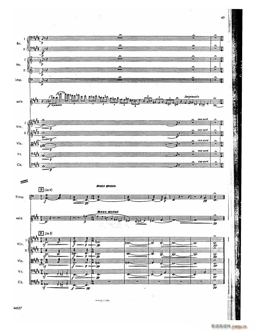 Barber op 14 Violin Concerto Score ()8