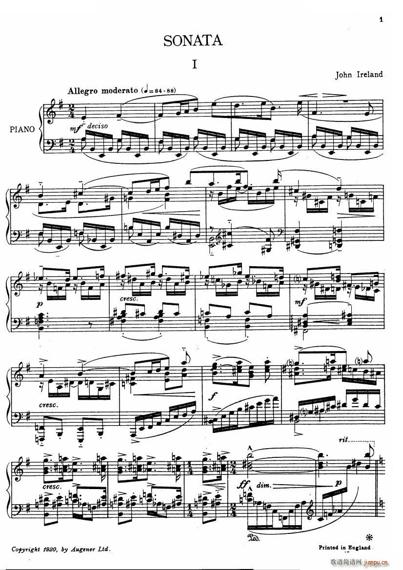 Ireland Piano Sonata Piano Sonata(ʮּ)1