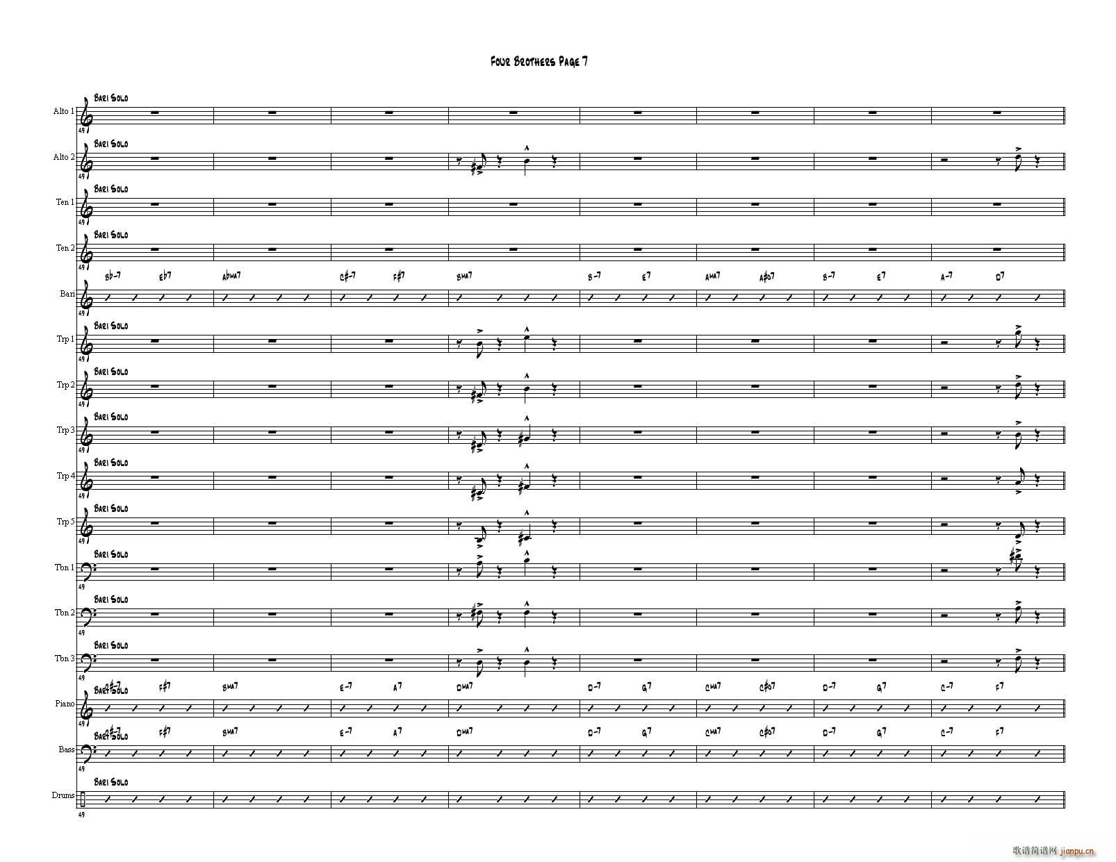 Four Brothers Big Band score()7