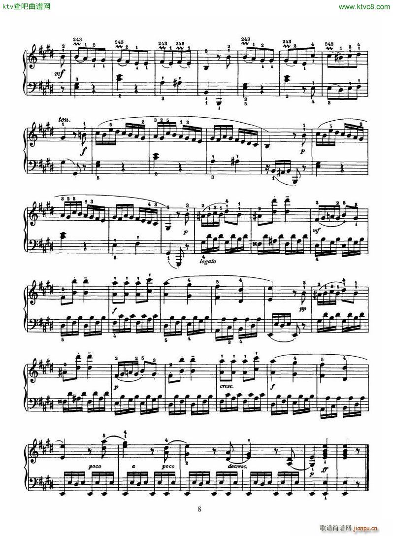 Haydn Piano Sonata No 31 In E()8