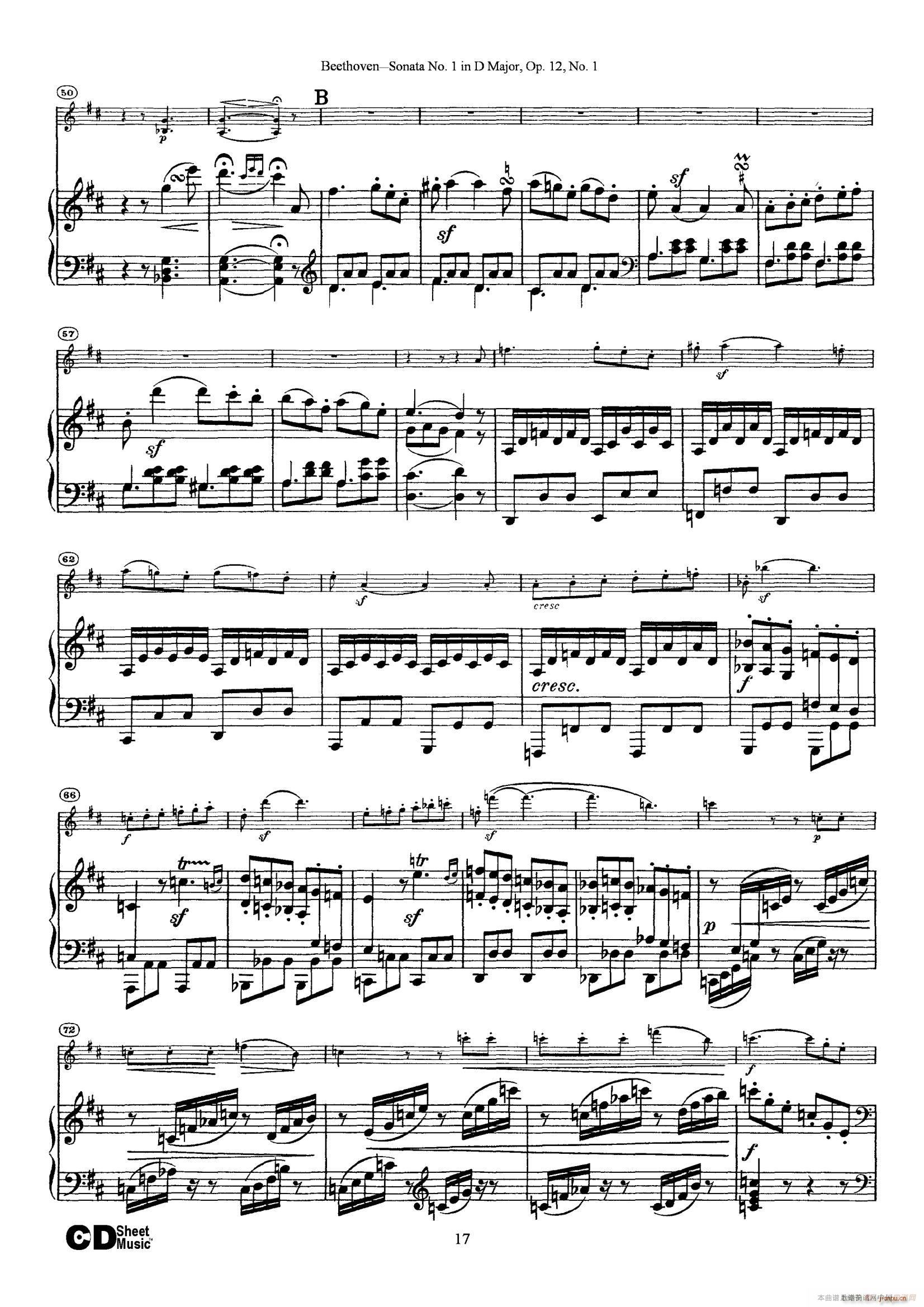 DһС Sonata No 1 in D Major Op 12 No 1 ٰ()17