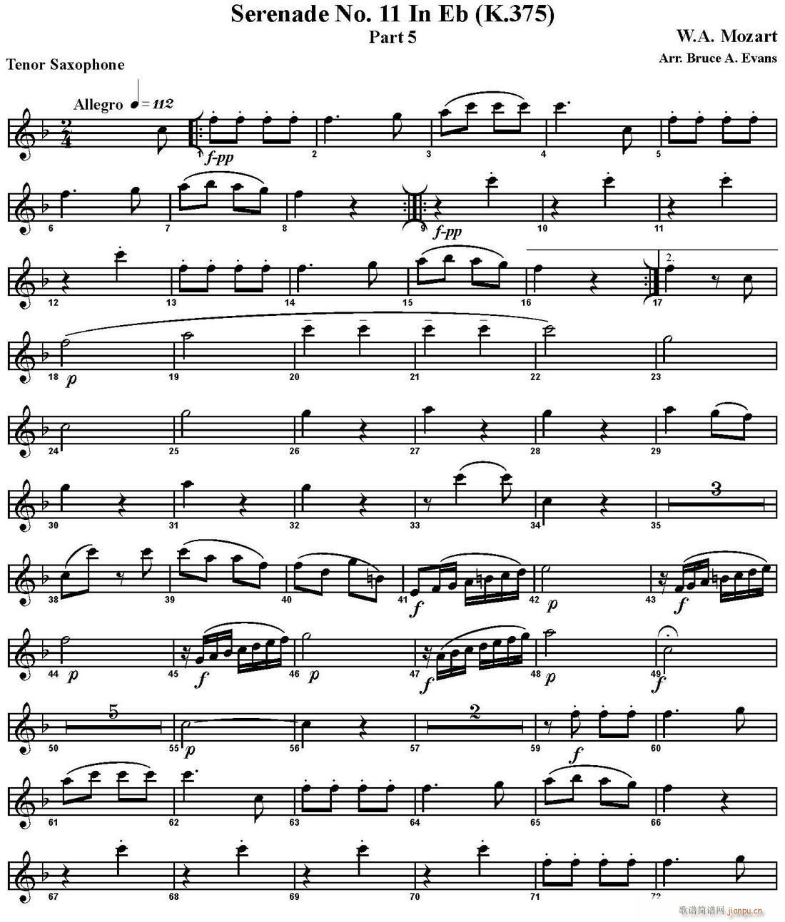 SERENADE No 11 in Eb K 375 Part 5  ˹()1