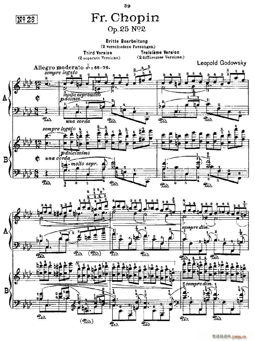 Ф ϰ Fr Chopin Op 25 No2 3()1