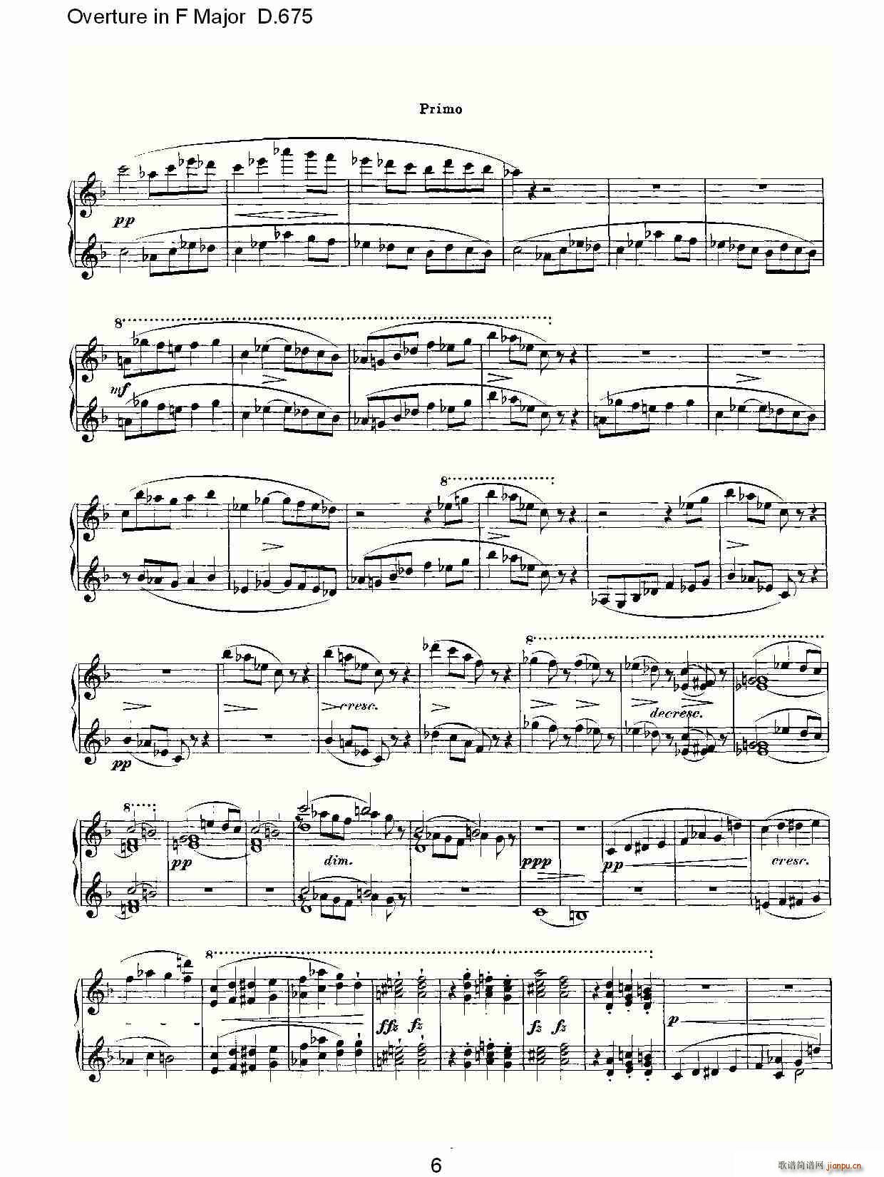 Overture in F Major D.675(ʮּ)6