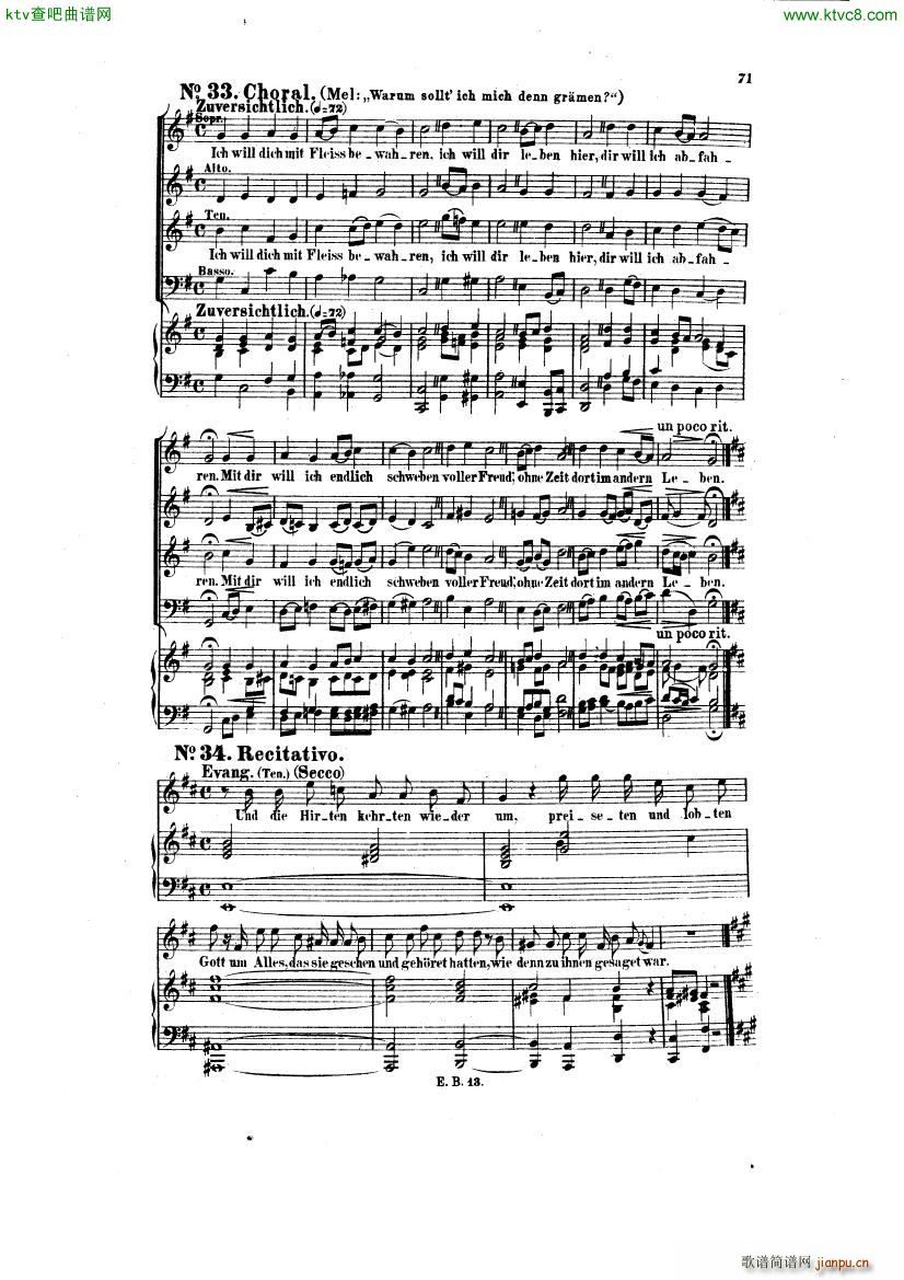 Bach JS BWV 248 Christmas Oratorio No 30 35()8
