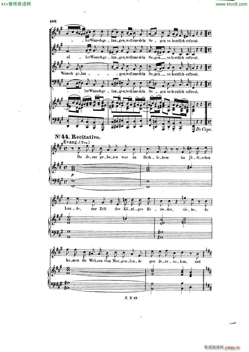 Bach JS BWV 248 Christmas Oratorio No 43()12
