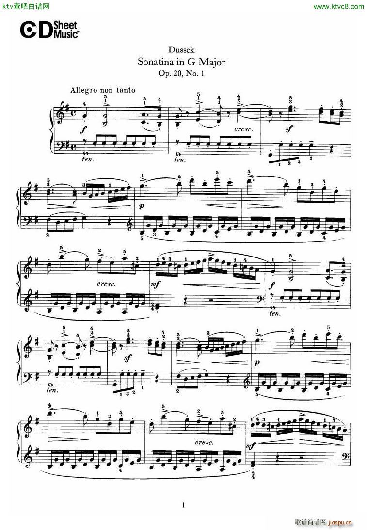 Dussek Sonatina in G Major()1