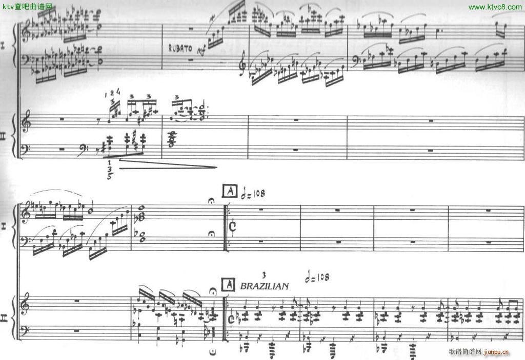 Bolling Sonata for Two Pianist no 2 Part1 1()3