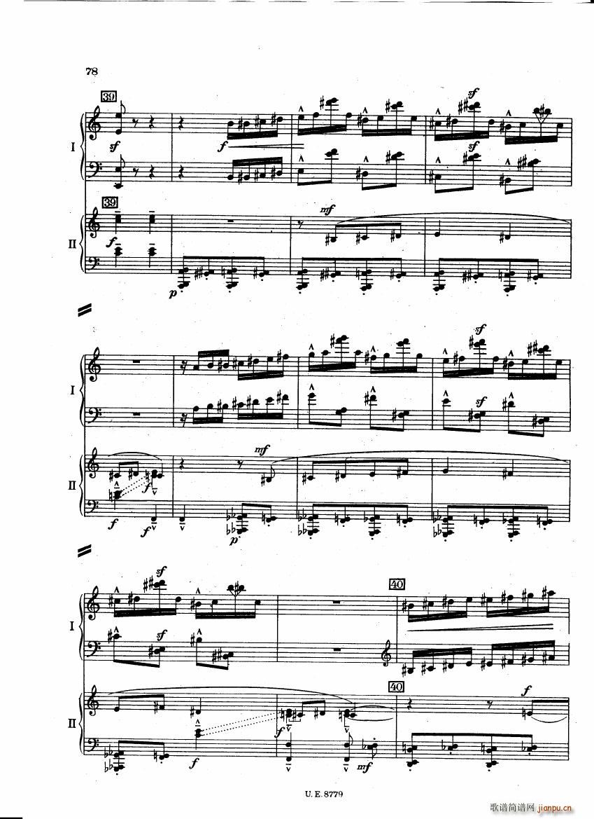 Bartok SZ 83 Piano Concerto 1 2p reduct ()35