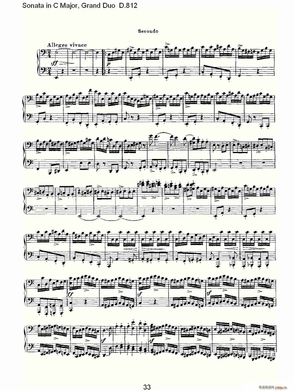 Sonata in C Major, Grand Duo D.812()3