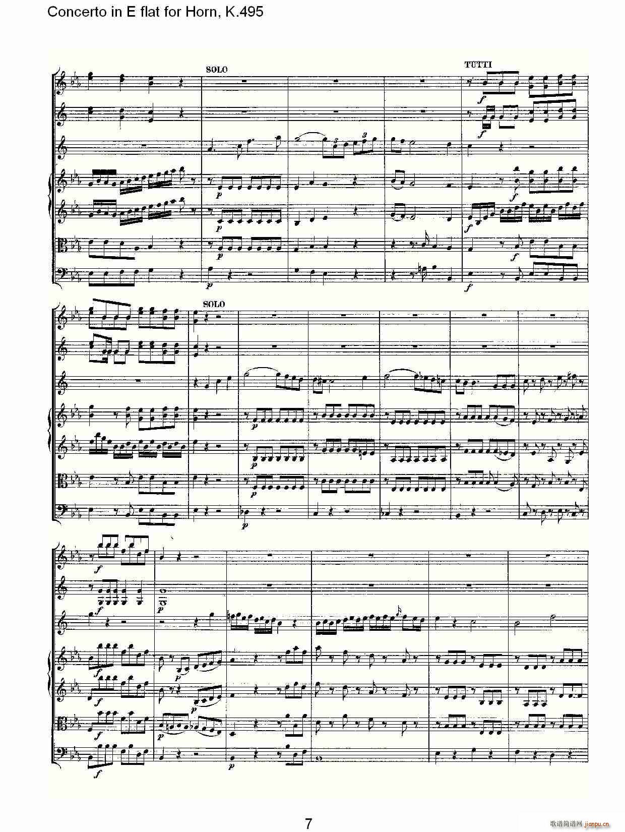 Concerto in E flat for Horn, K.495(ʮּ)7