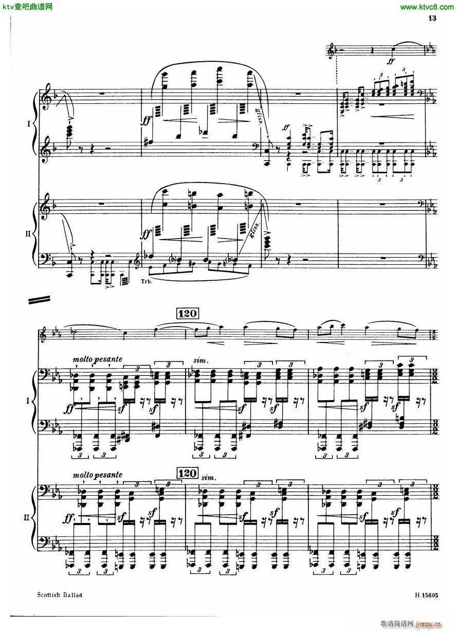 Britten Scottish Ballad op 26 arr for 2 pianos()14